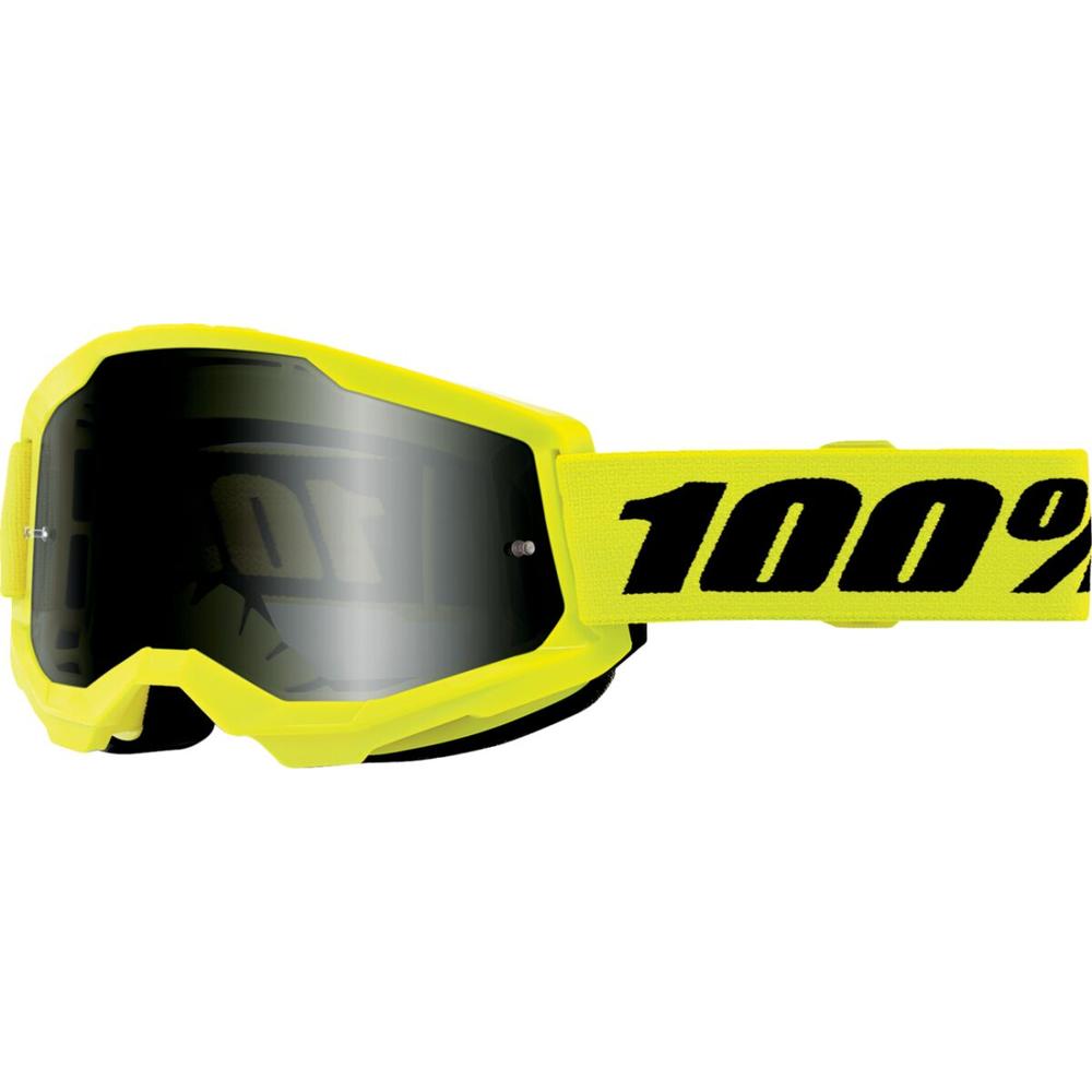 100% Strata 2 Sand Goggle Fluo Yellow / Smoke