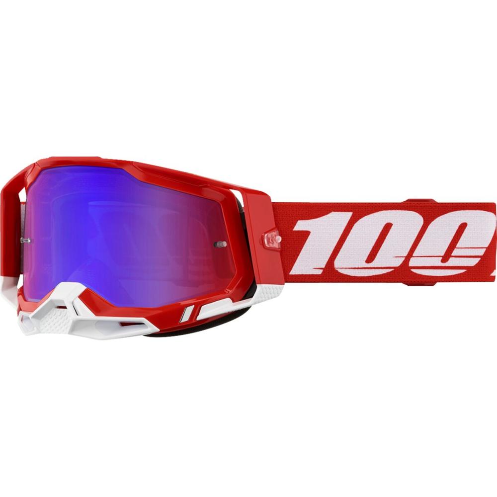 100% Racecraft 2 Goggle Red / White / Mirror Red