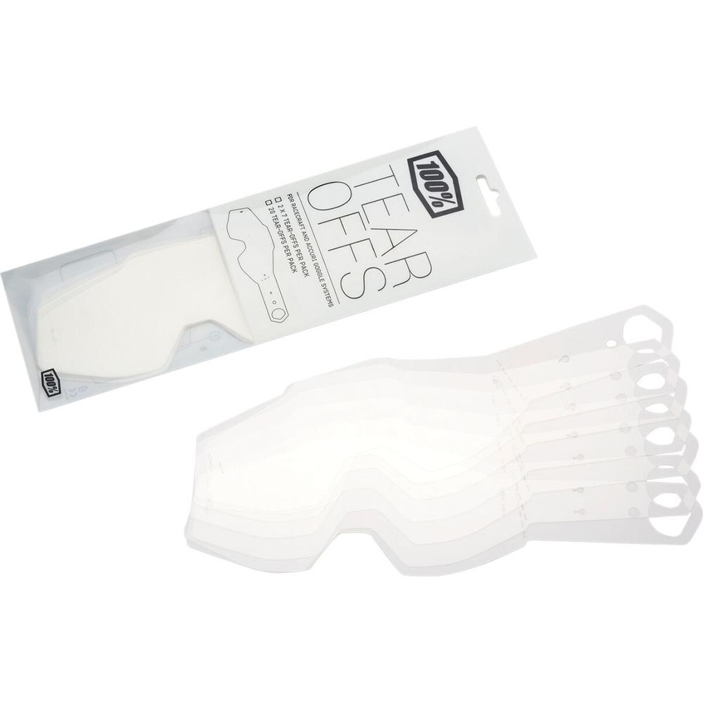 100% Racecraft / Accuri / Strata MX Goggle Tear-Offs Clear / Laminated