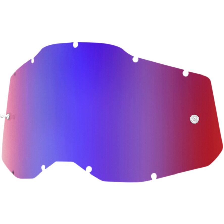 100% Accuri 2 / Racecraft 2 / Strata 2 Goggle Lens Mirror Red / Blue