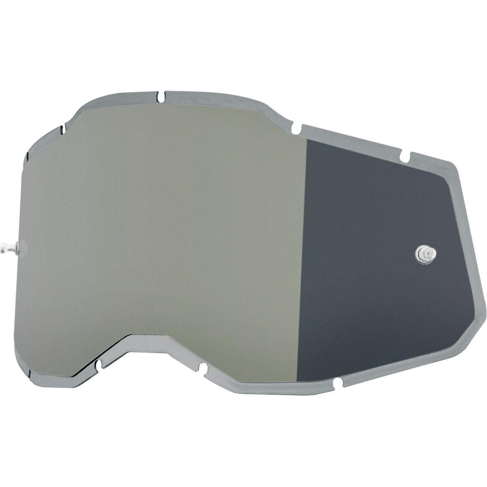 100% Accuri 2 / Racecraft 2 / Strata 2 Goggle Injected Lens Mirror Silver