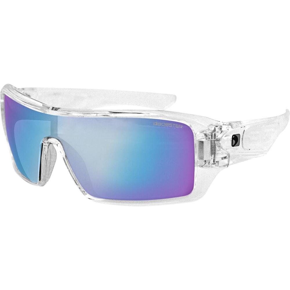 Bobster Paragon Street Sunglasses Clear With Mirrored Cyan Smoke Lenses - FREE UK Shipping, FREE 365 Day Returns | Moto Central