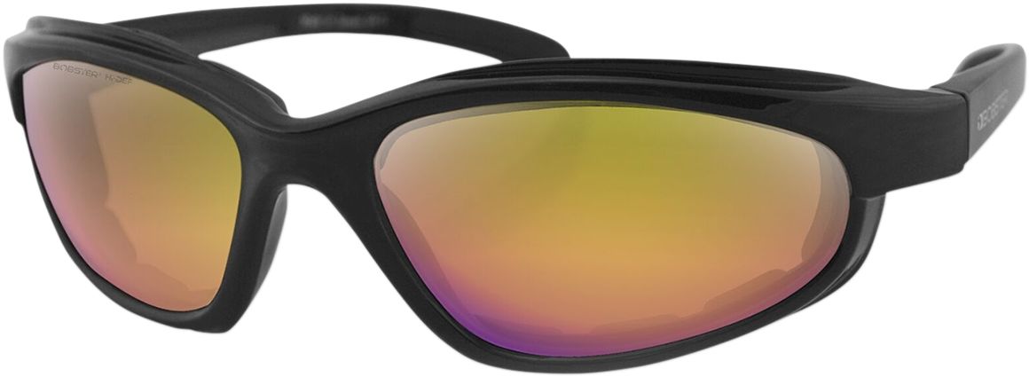 Bobster Sunglasses Fatboy Matt Black / Purple / Yellow - FREE UK Shipping, FREE 365 Day Returns | Moto Central