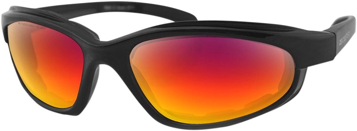 Bobster Sunglasses Fatboy Matt Black / Purple / Red - FREE UK Shipping, FREE 365 Day Returns | Moto Central