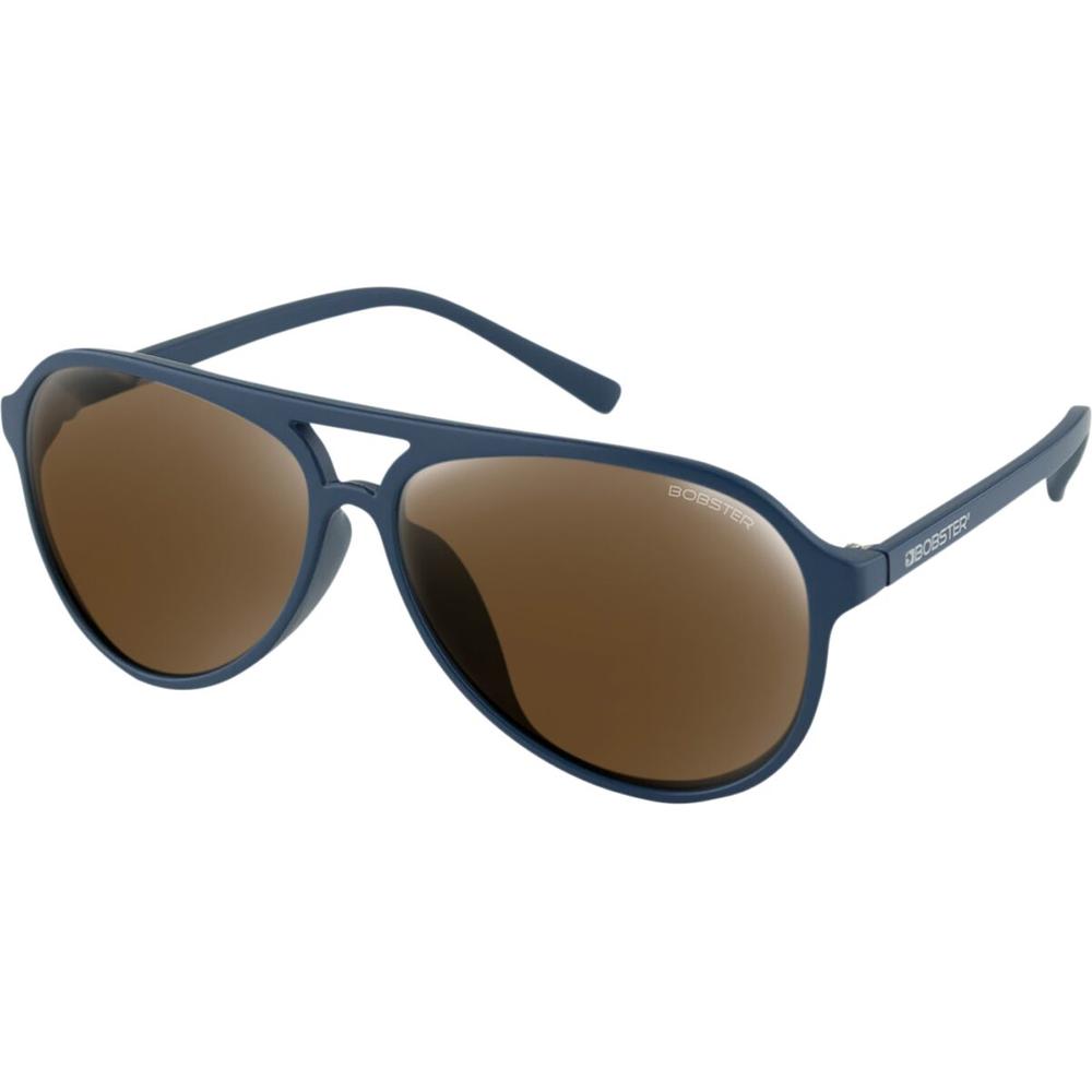 Bobster Maverick Sunglasses Matt Navy / Brown HD Silver  - FREE UK Shipping, FREE 365 Day Returns | Moto Central