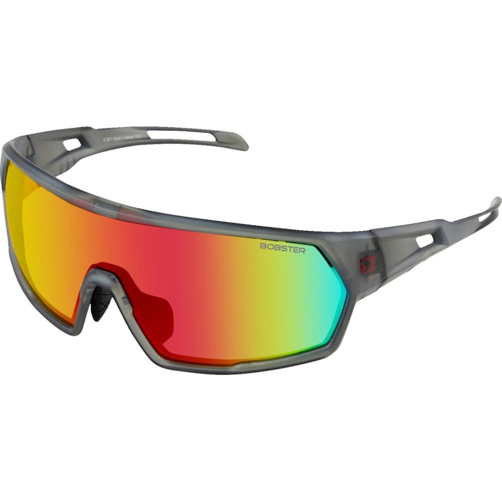 Bobster Speed Sunglasses Clear / Grey / Mirror Smoke Crimson  - FREE UK Shipping, FREE 365 Day Returns | Moto Central