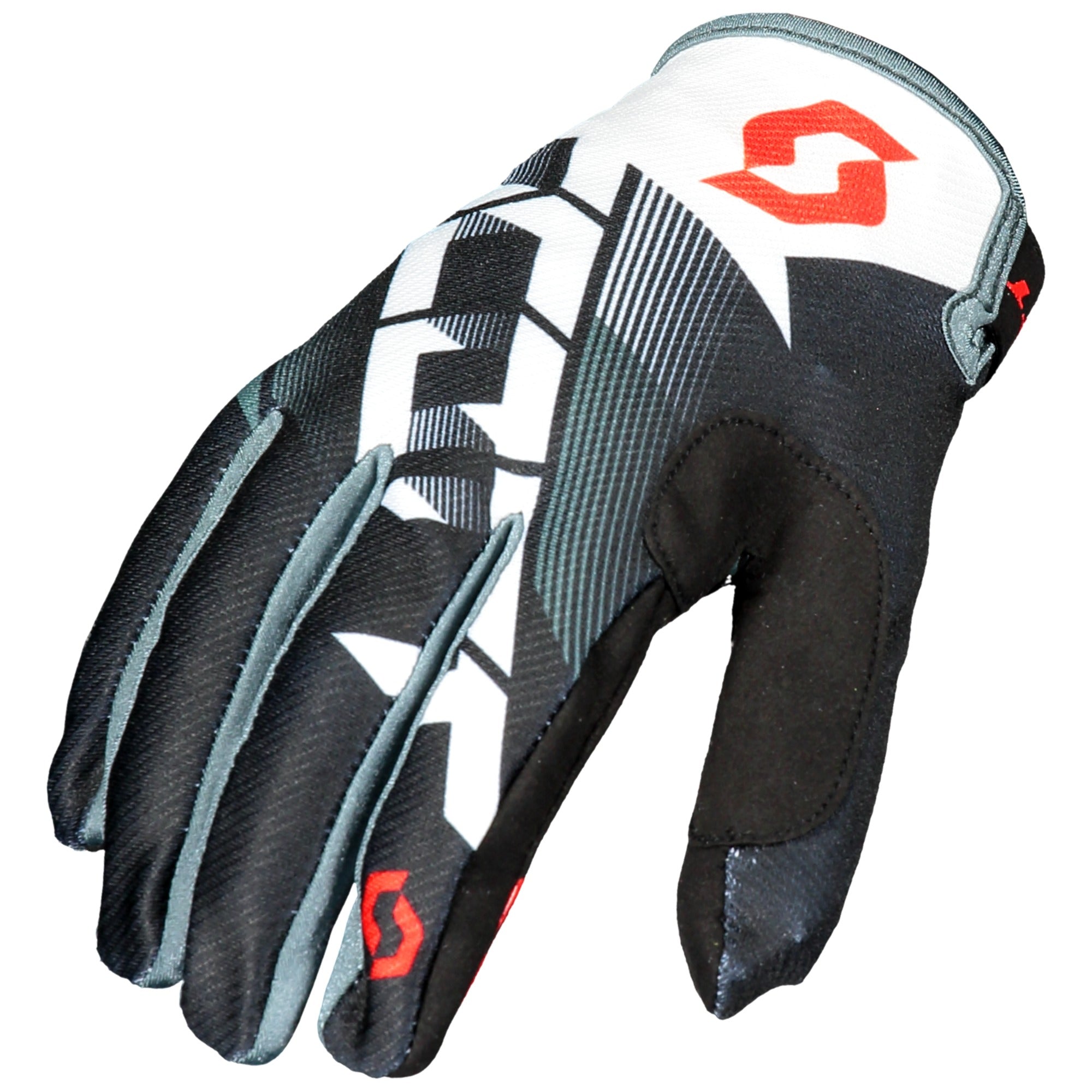 Scott 350 Dirt Textile Gloves Black / White