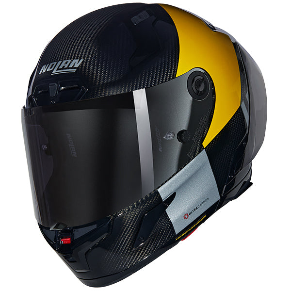 Nolan X-804 RS Combo Gara Full Face Helmet Carbon / Yellow / Silver