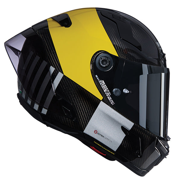 Nolan X-804 RS Combo Gara Full Face Helmet Carbon / Yellow / Silver