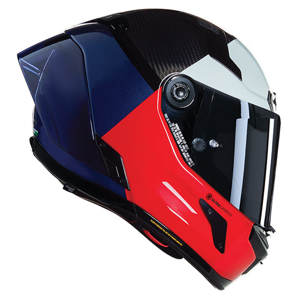 Nolan X-804 RS Blocco Full Face Helmet Carbon / Red / White / Blue