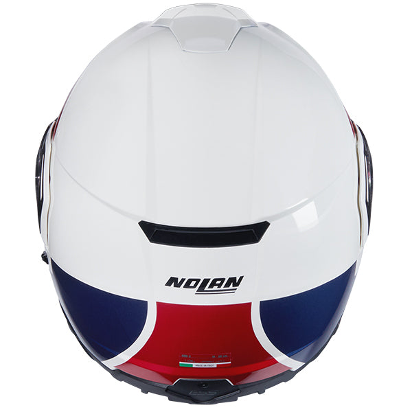 Nolan N90-3 06 Roboto Modular Flip-Up Helmet White / Red / Blue  - FREE UK Delivery - Moto Central