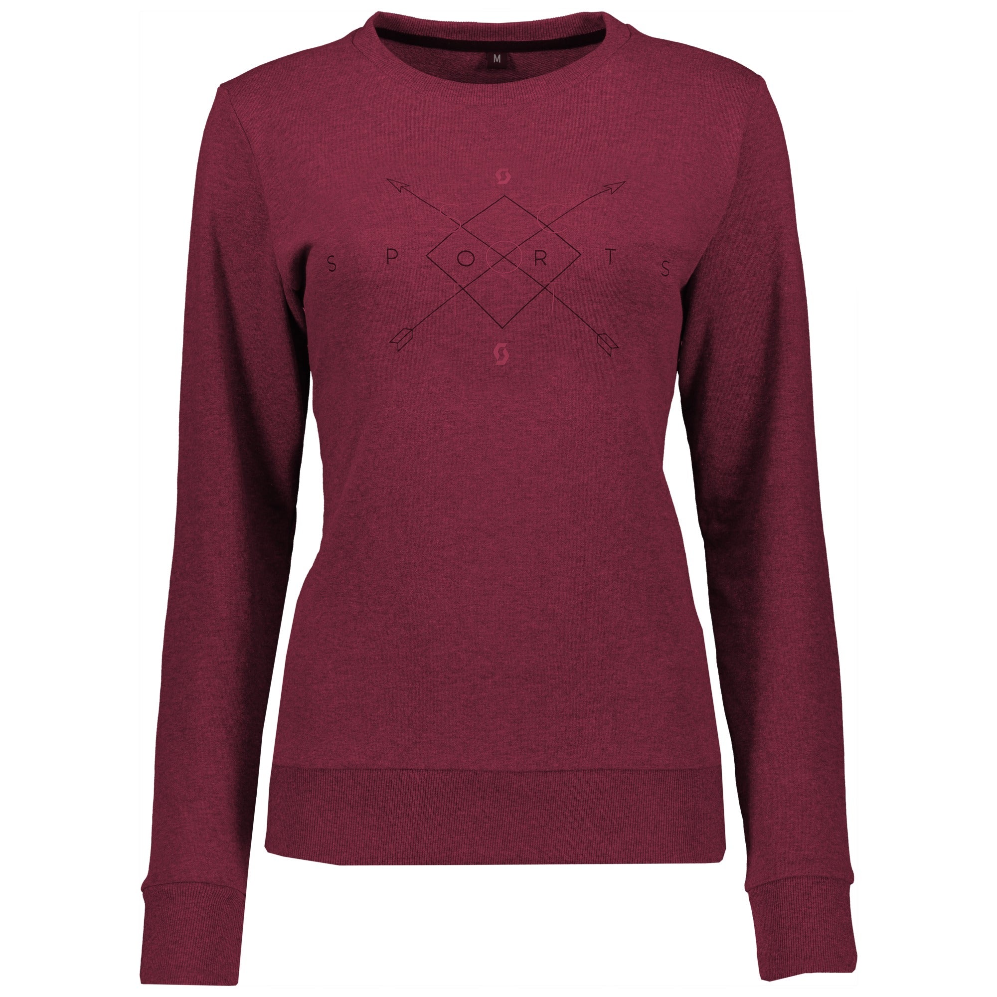 Scott Crewneck 10 Long Sleeves Ladies Casual Sweatshirt Tibetan Heather Red