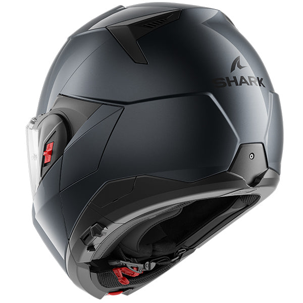 Shark OXO Flip Up Helmet Blank Dark Anthracite - FREE UK Shipping, FREE 365 Day Returns | Moto Central