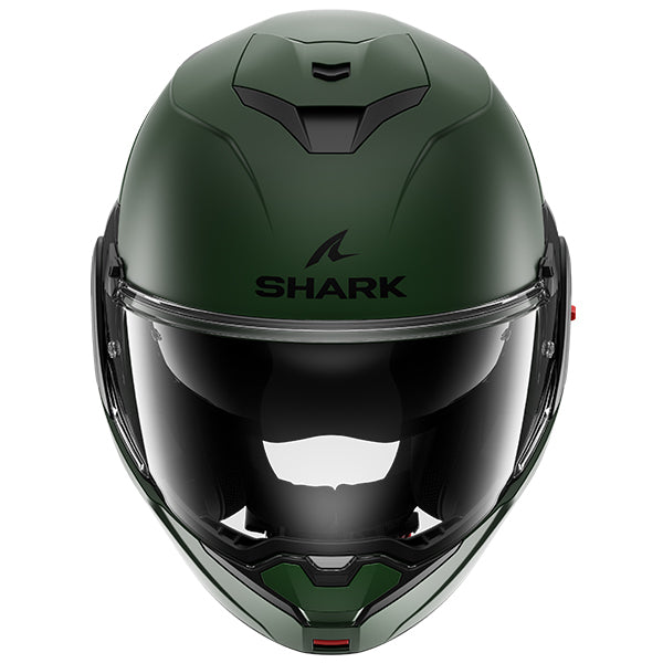 Shark OXO Flip Up Helmet Blank Matt Green - FREE UK Shipping, FREE 365 Day Returns | Moto Central