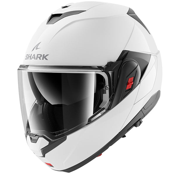 Shark OXO Flip Up Helmet Blank White - FREE UK Shipping, FREE 365 Day Returns | Moto Central