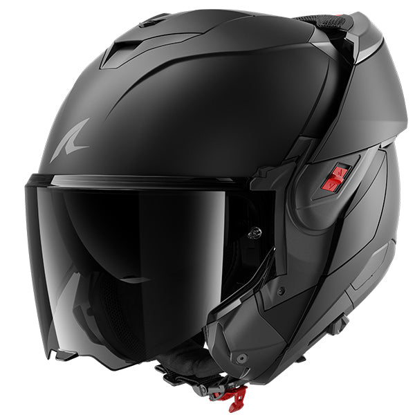 Shark OXO Flip Up Helmet Dark Shadow Matt Black - FREE UK Shipping, FREE 365 Day Returns | Moto Central