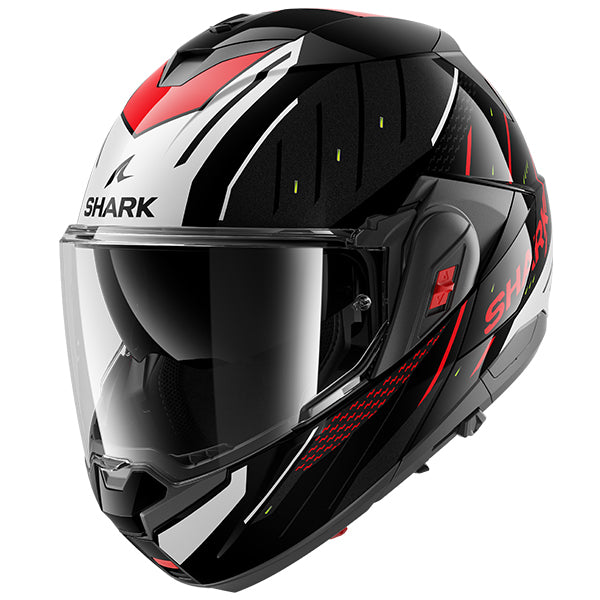 Shark OXO Flip Up Helmet Rydger Black / Silver / Red - FREE UK Shipping, FREE 365 Day Returns | Moto Central