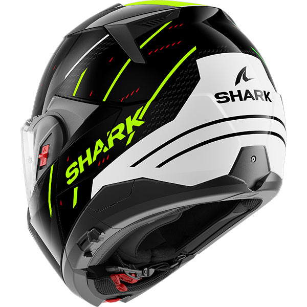 Shark OXO Flip Up Helmet Rydger Black / White / Fluo Yellow - FREE UK Shipping, FREE 365 Day Returns | Moto Central