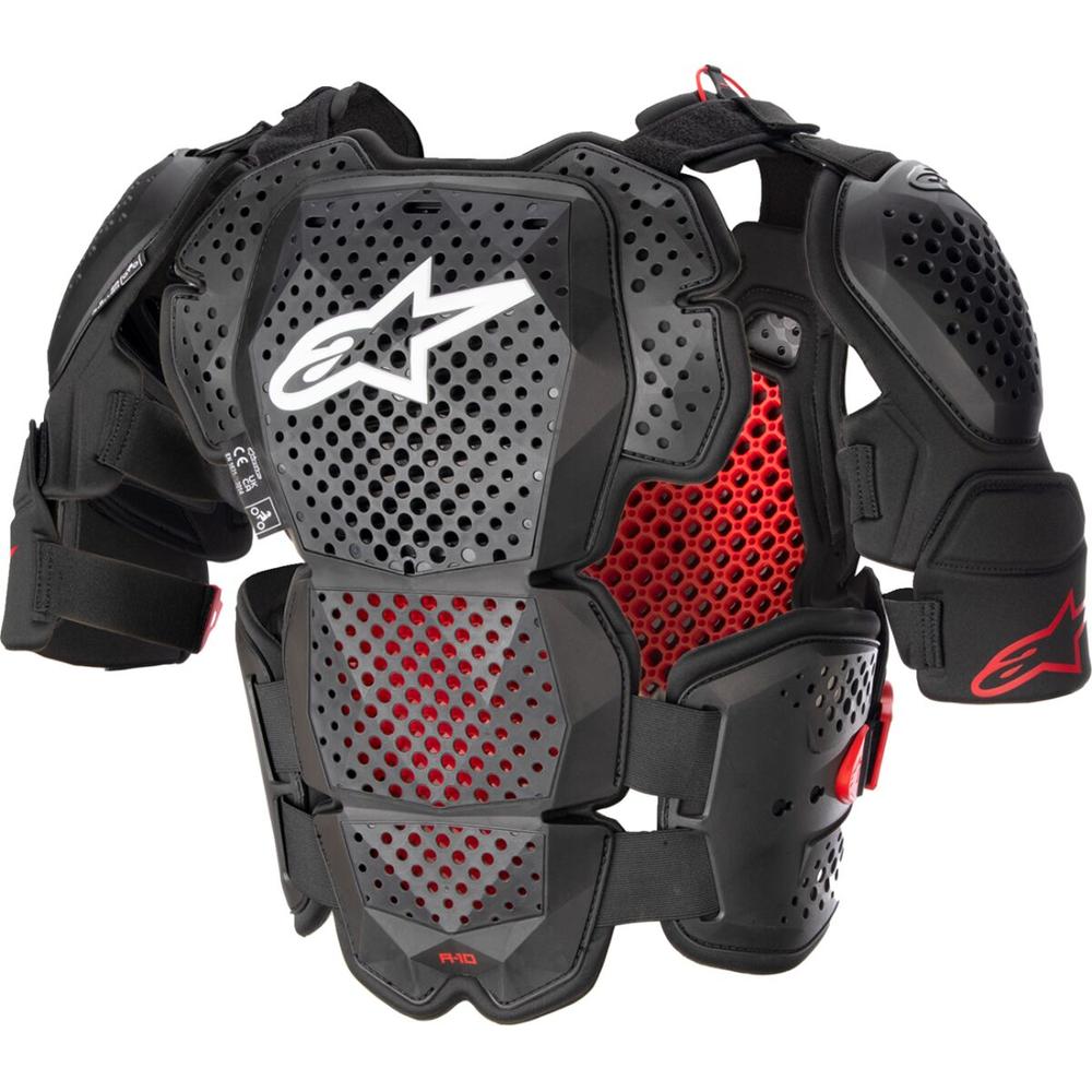 Alpinestars A-10 V2 Full Chest Guard Black / Red