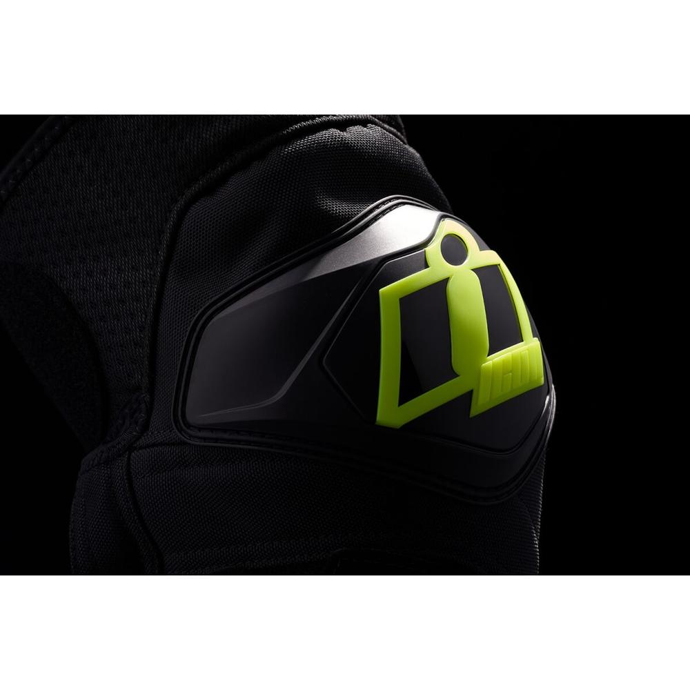 Icon Cloverleaf Knee Pads Black / Hi-Vis Yellow