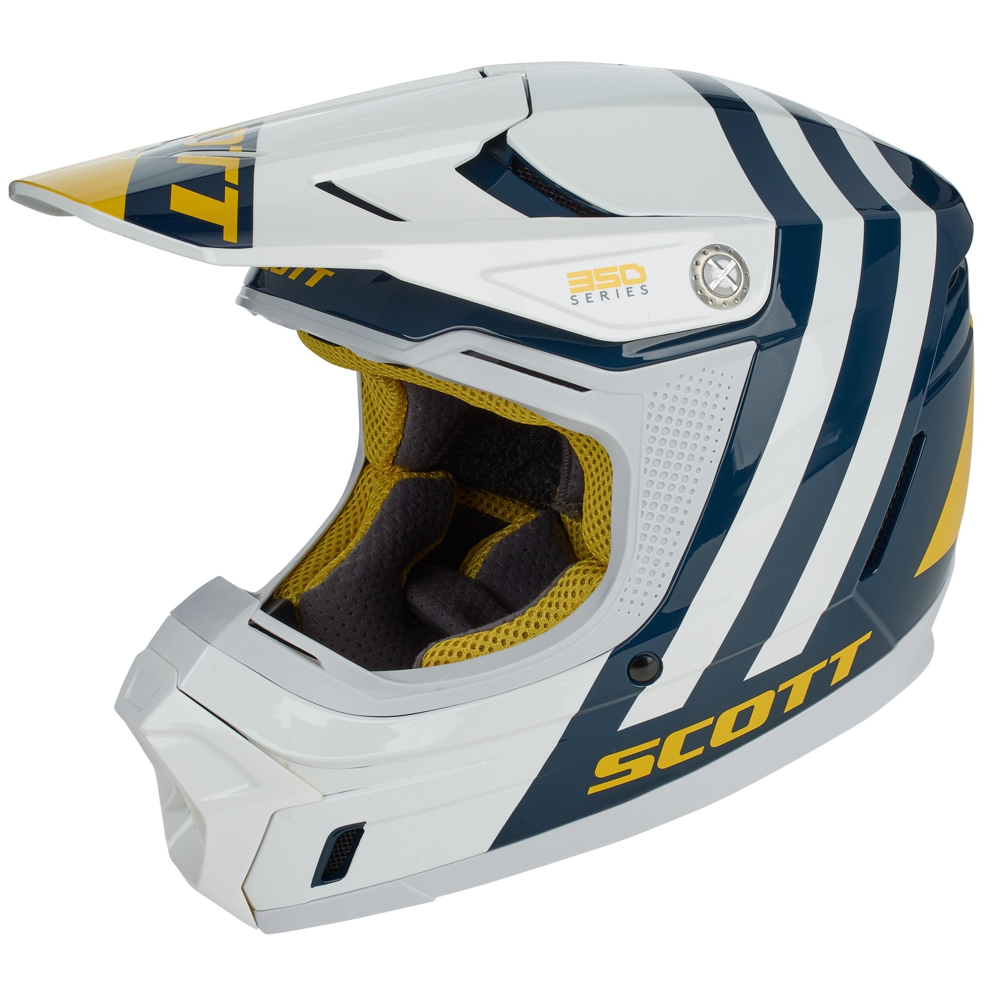 Scott 350 Evo Kids Plus Dash ECE Motocross Helmet Deep Blue / Yellow