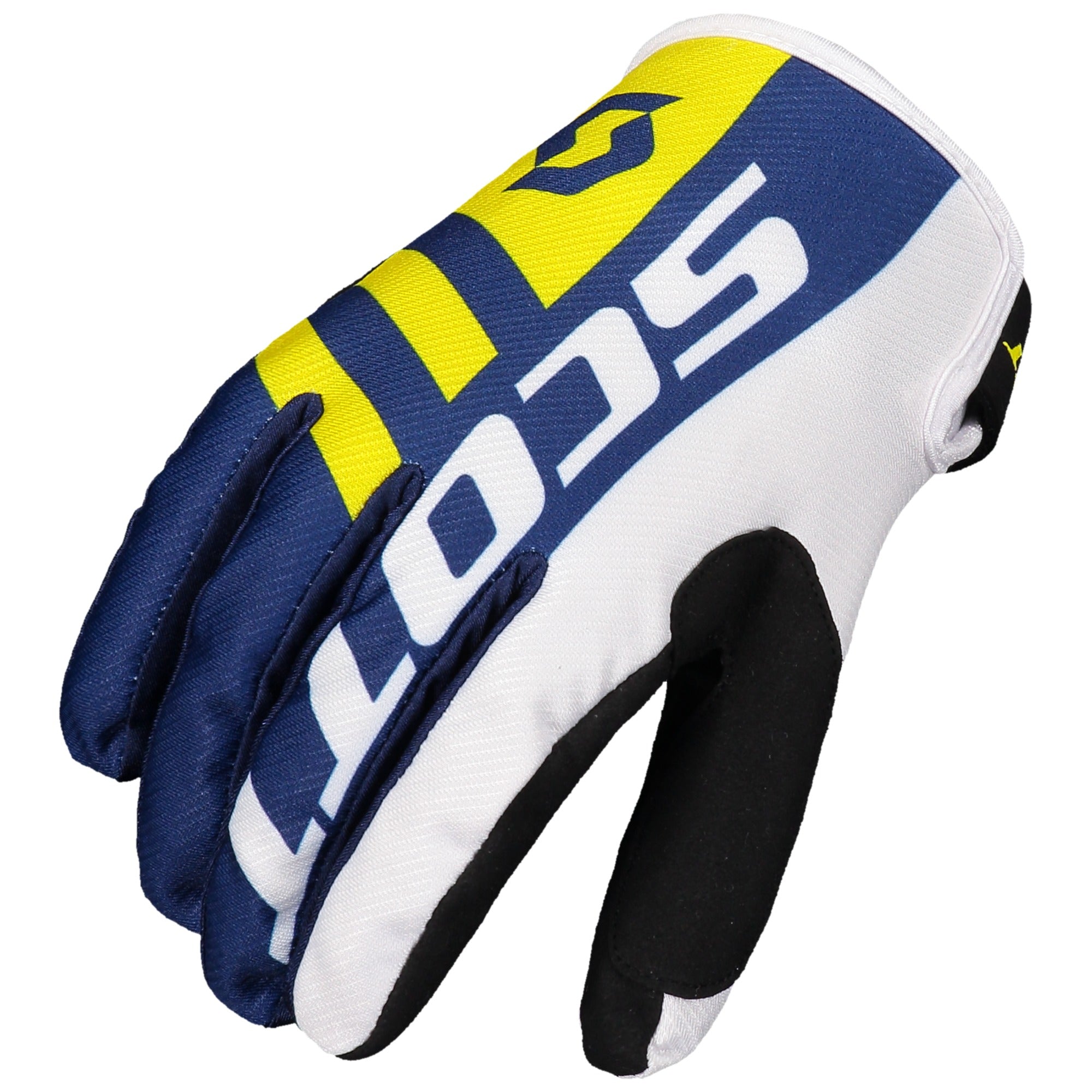 Scott 350 Dirt Textile Gloves Blue / Yellow