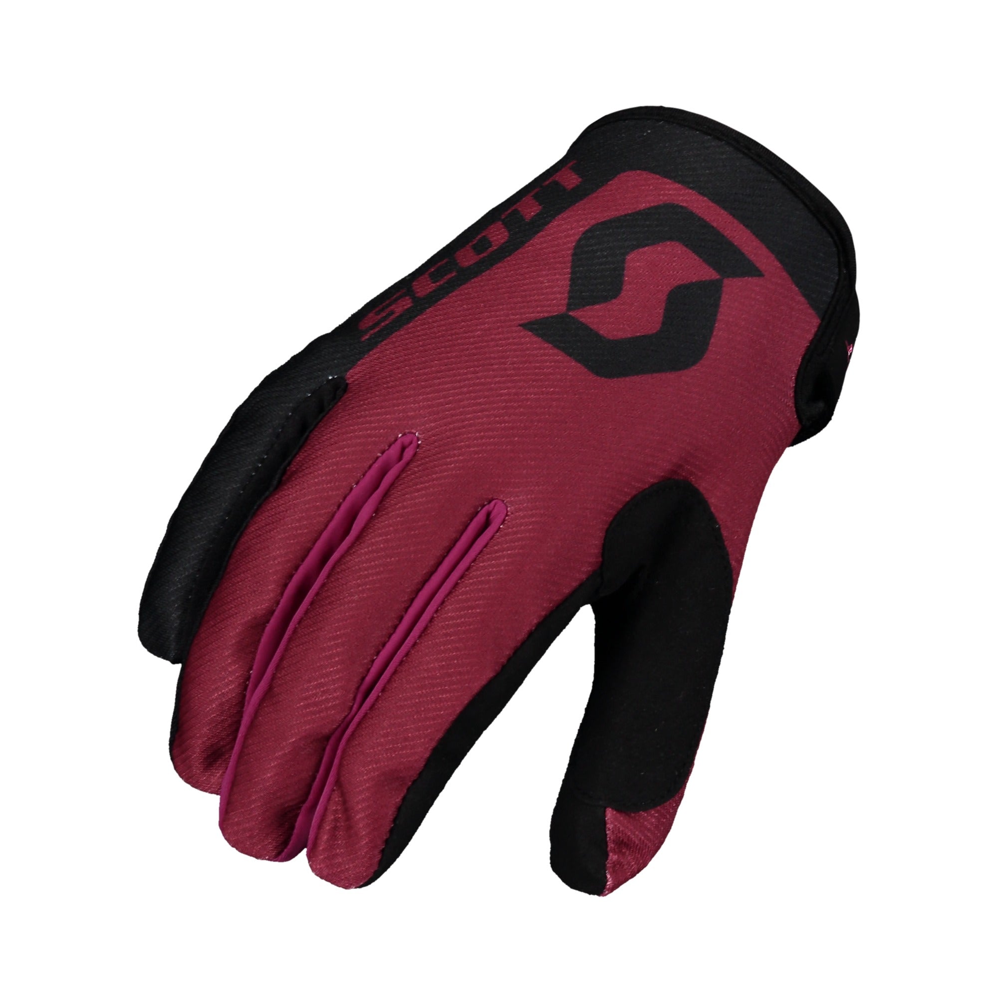 Scott 350 Race Kids Textile Gloves Black / Maroon