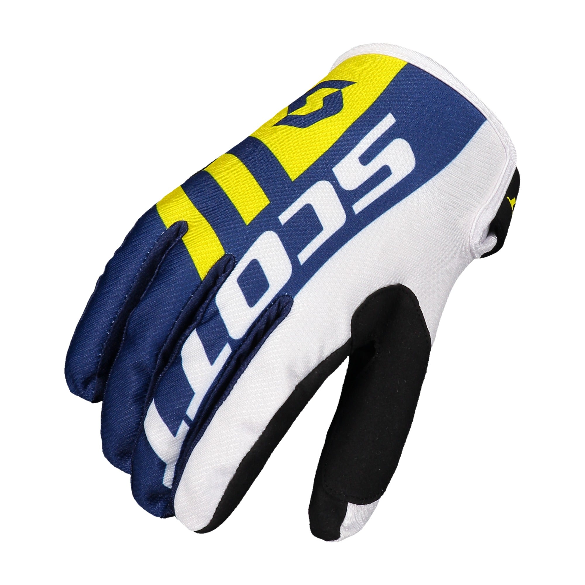 Scott 350 Dirt Kids Textile Gloves Blue / Yellow