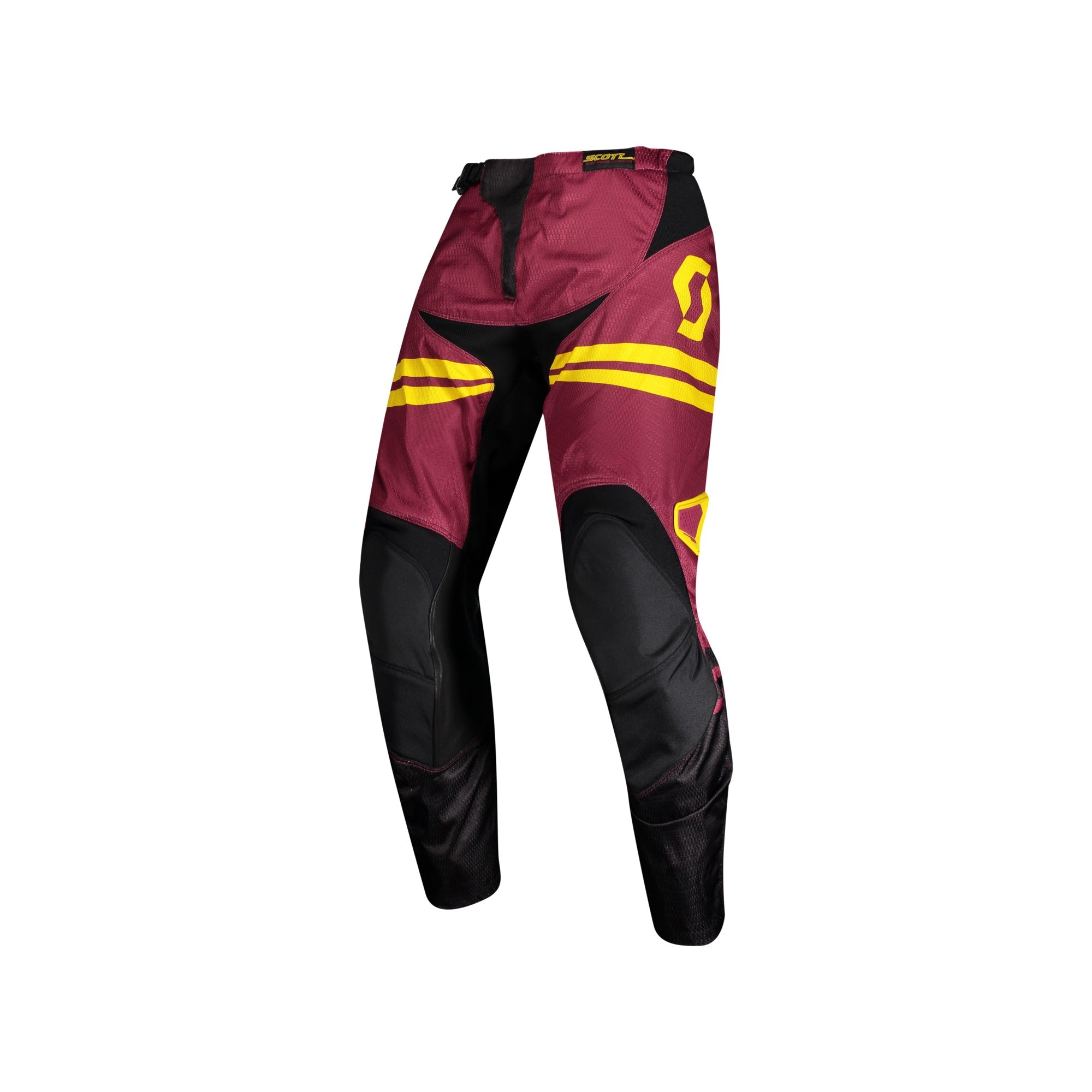 Scott 350 Race Kids Textile Trouser Maroon / Yellow