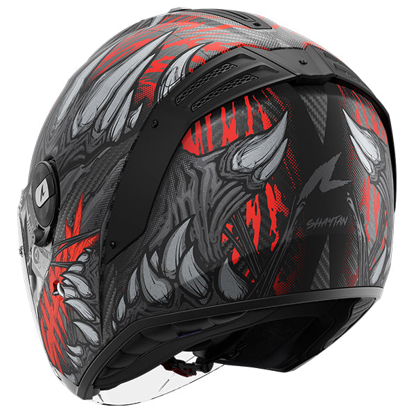 Shark RS Jet Carbon Open Face Helmet Shaytan Carbon / Red / Anthracite - FREE UK Shipping, FREE 365 Day Returns | Moto Central