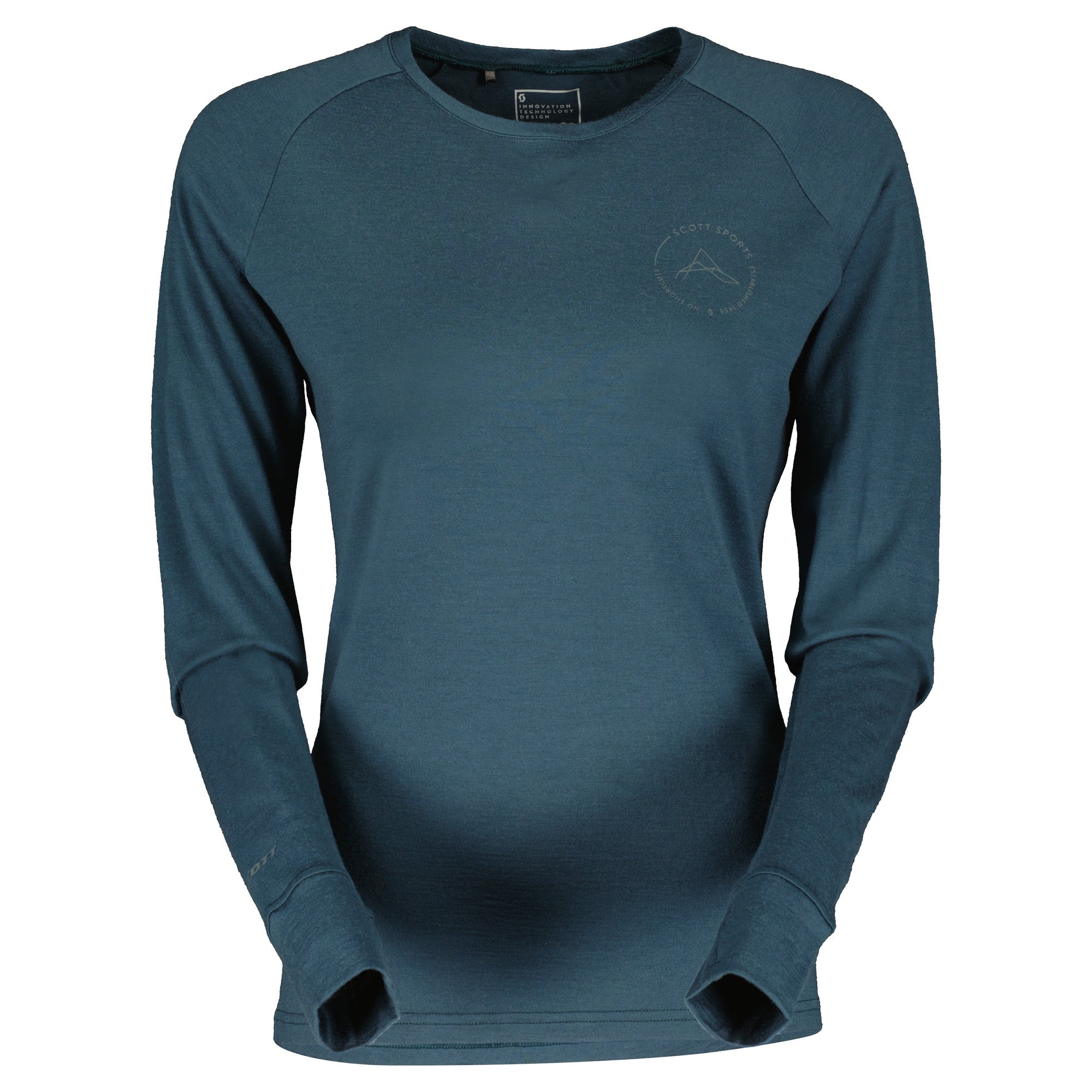 Scott Defined Merino Ladies Long Sleeves Base Layer T-Shirt Aruba Green