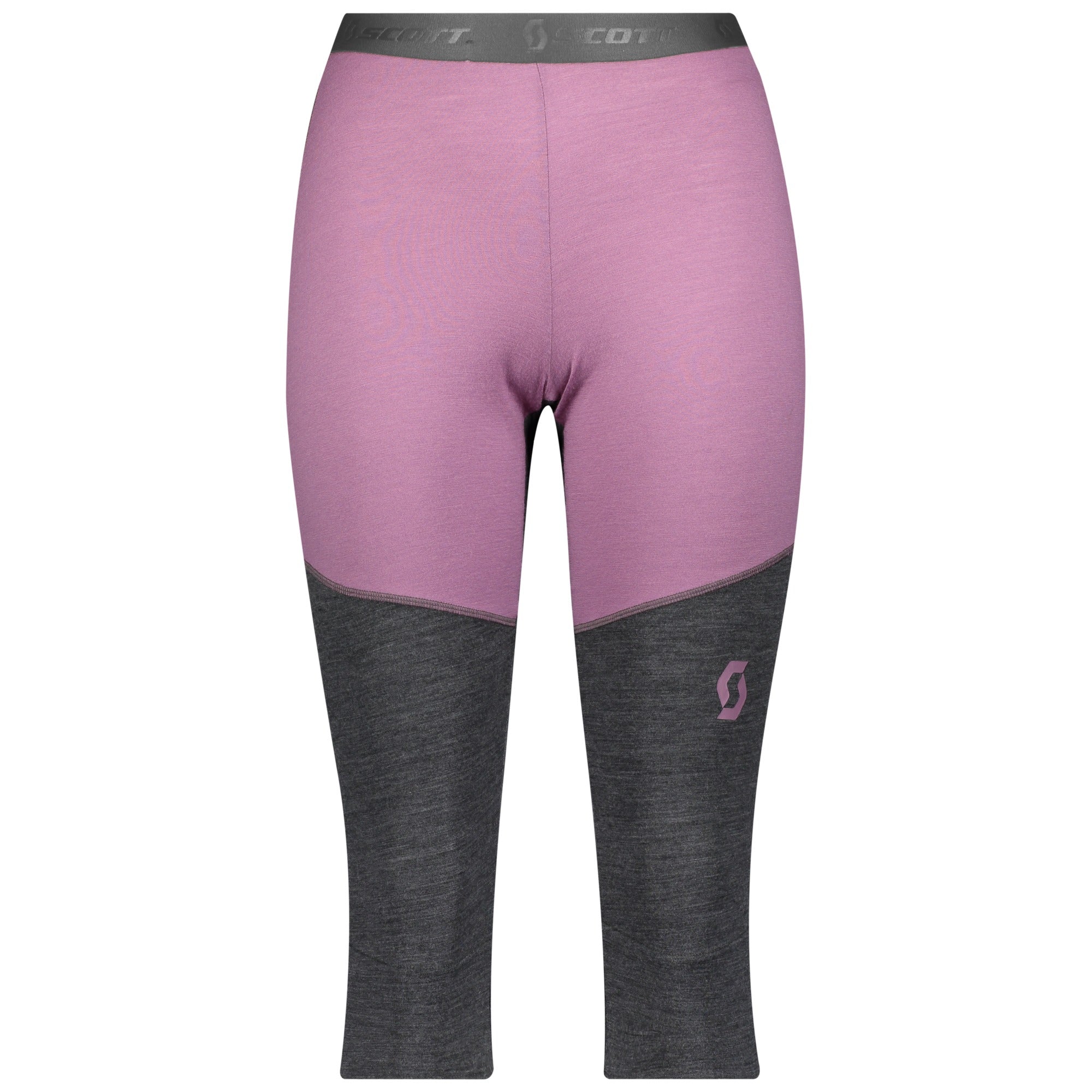 Scott Defined Merino Ladies Base Layer Trouser Cassis Pink / Dark Grey Melange