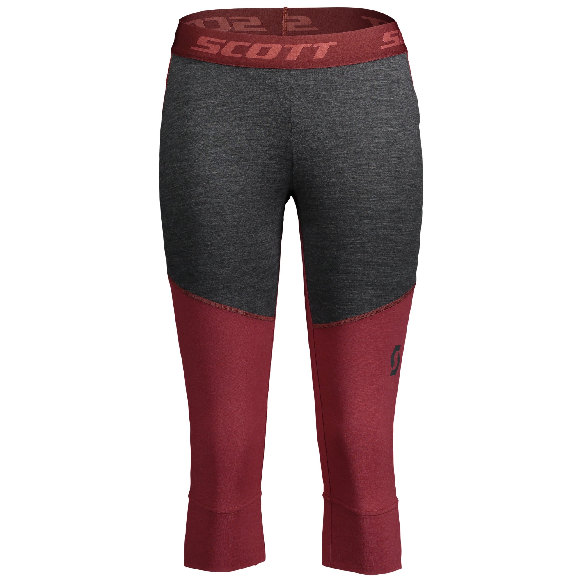 Scott Defined Merino Ladies Base Layer Trouser Dark Grey Melange / Ochre Red