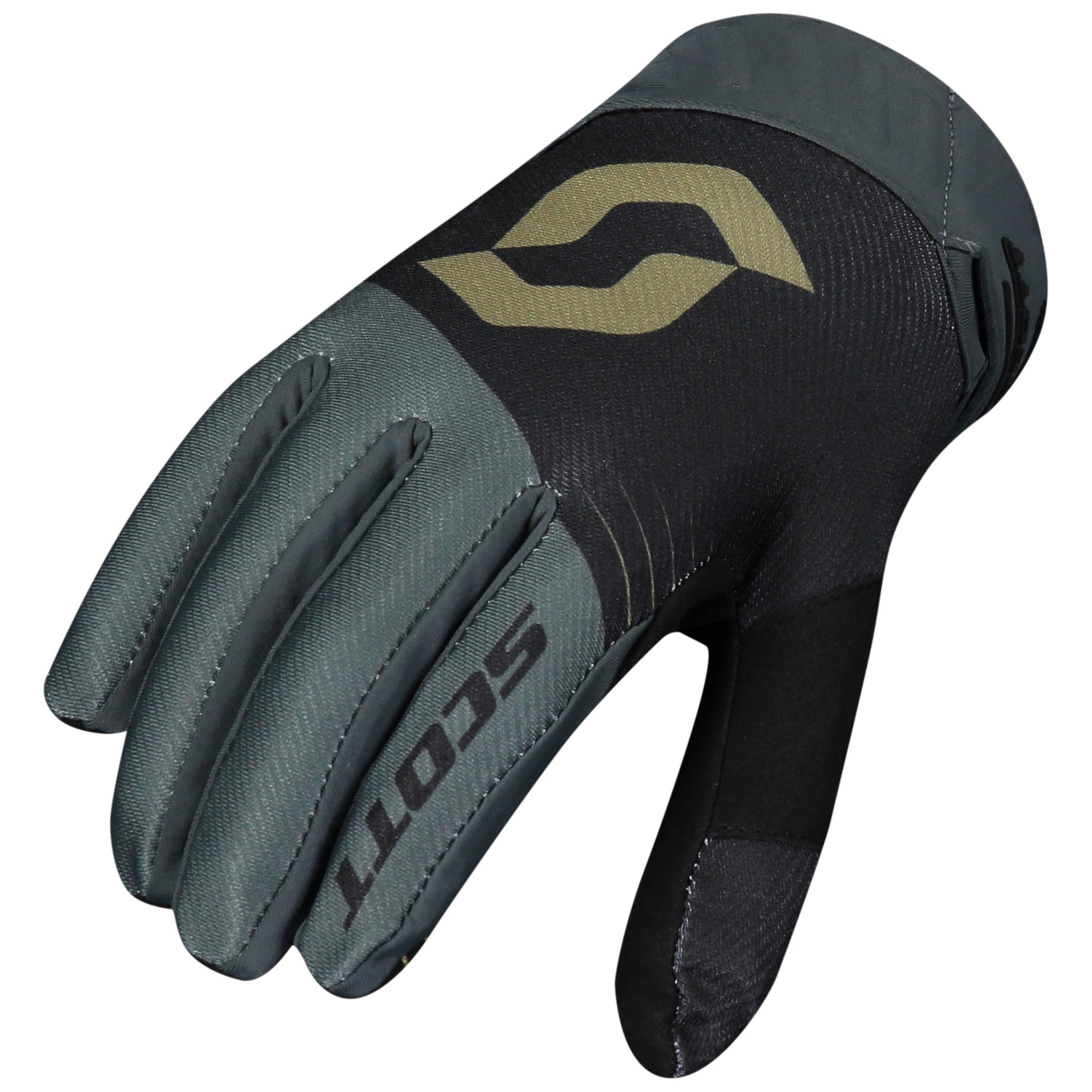 Scott 450 Podium Textile Gloves Black / Gold  - FREE UK Shipping, FREE 365 Day Returns | Moto Central