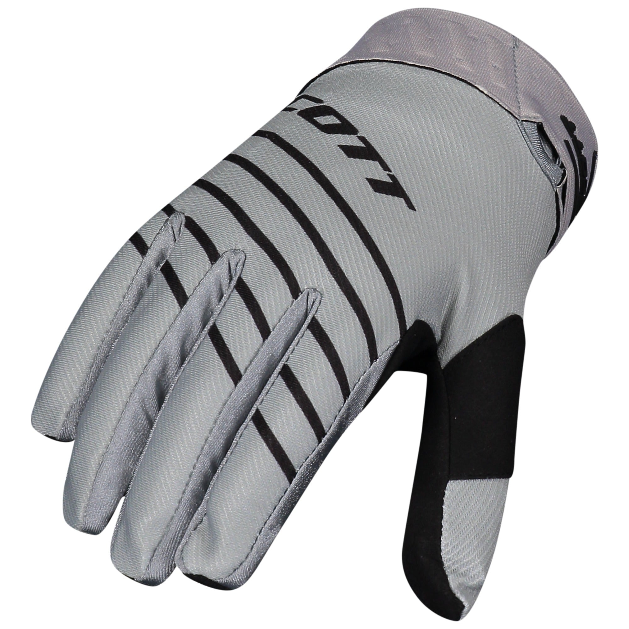 Scott 450 Angled Textile Gloves Grey / Black  - FREE UK Shipping, FREE 365 Day Returns | Moto Central