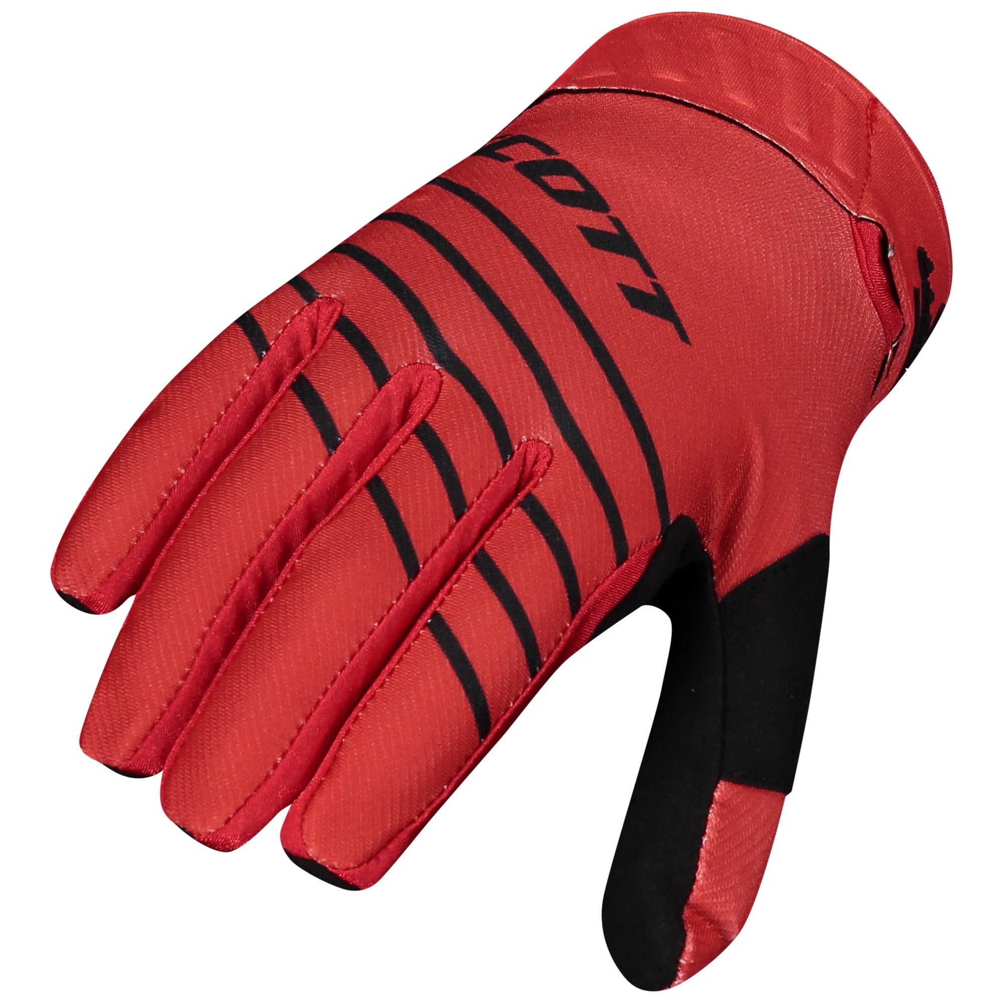 Scott 450 Angled Textile Gloves Black / Red  - FREE UK Shipping, FREE 365 Day Returns | Moto Central