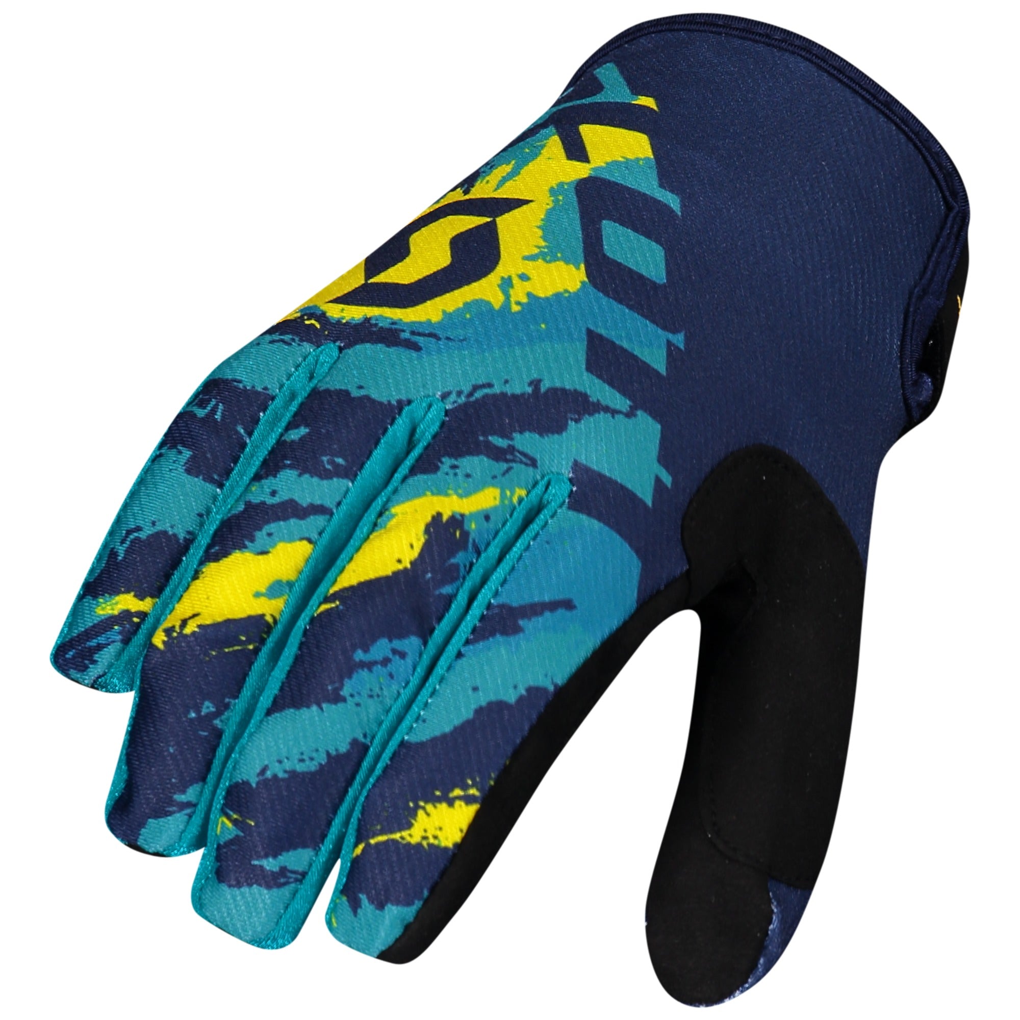 Scott 350 Fury Textile Gloves Blue / Yellow