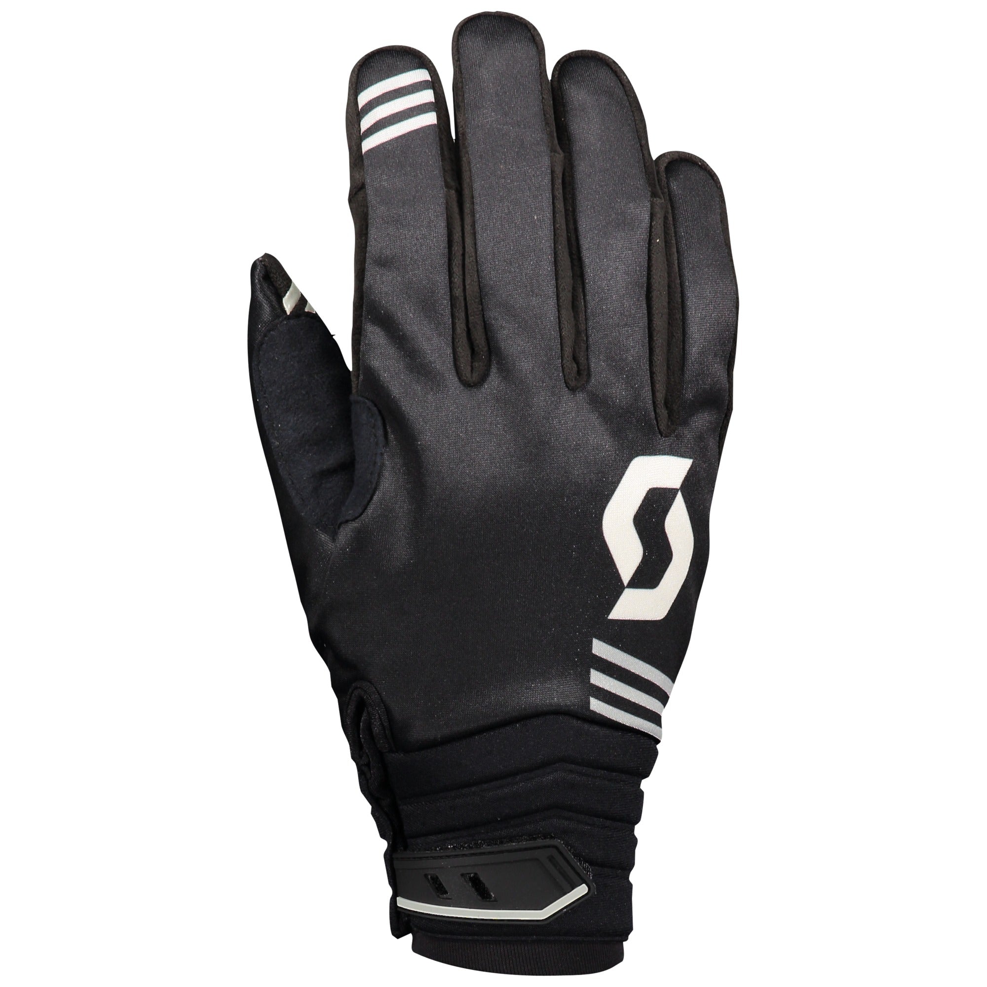 Scott Race DP Textile Gloves Black / White  - FREE UK Shipping, FREE 365 Day Returns | Moto Central