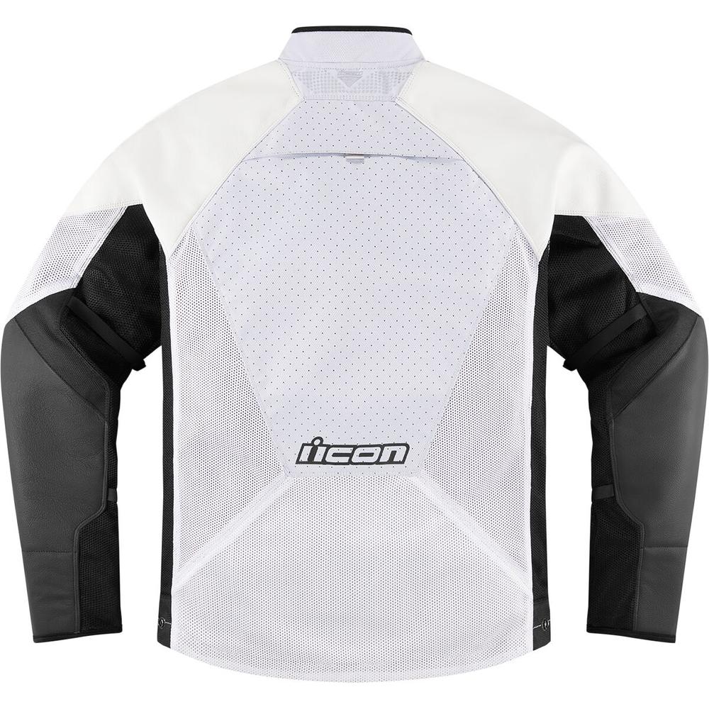 Icon Mesh AF CE Leather Jacket White  - FREE UK Delivery - Moto Central