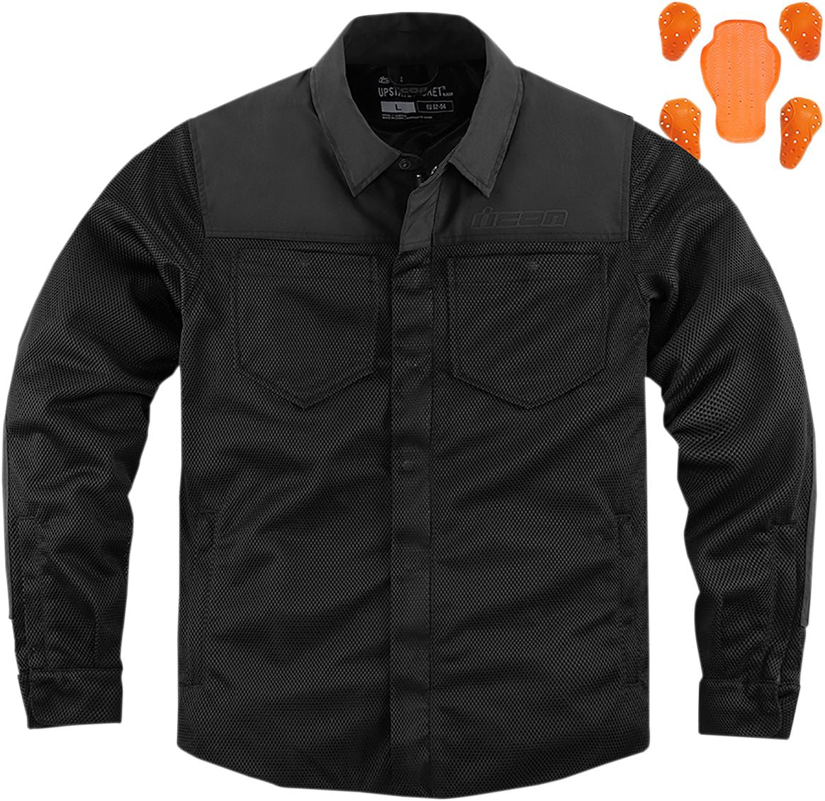 Icon Upstate Protective Riding Shirt Black