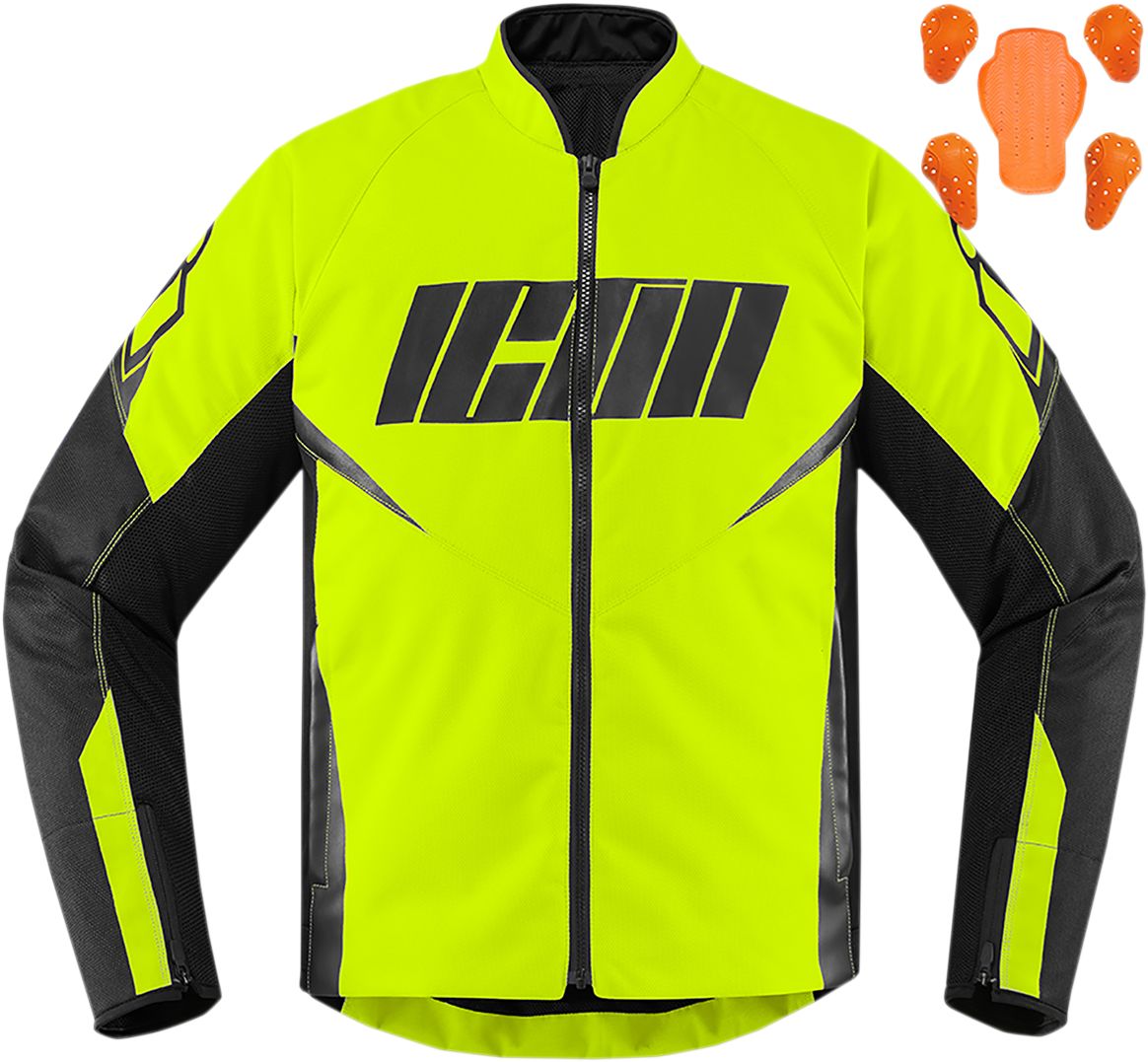 Icon Hooligan Textile Jacket Hi-Viz Yellow