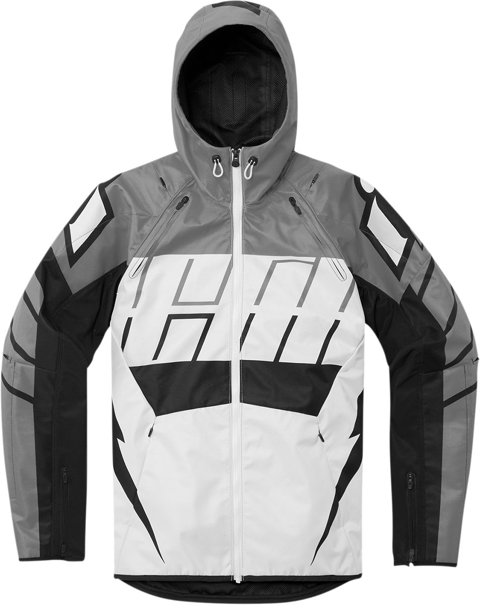 Icon Airform Retro Textile Jacket Grey / White