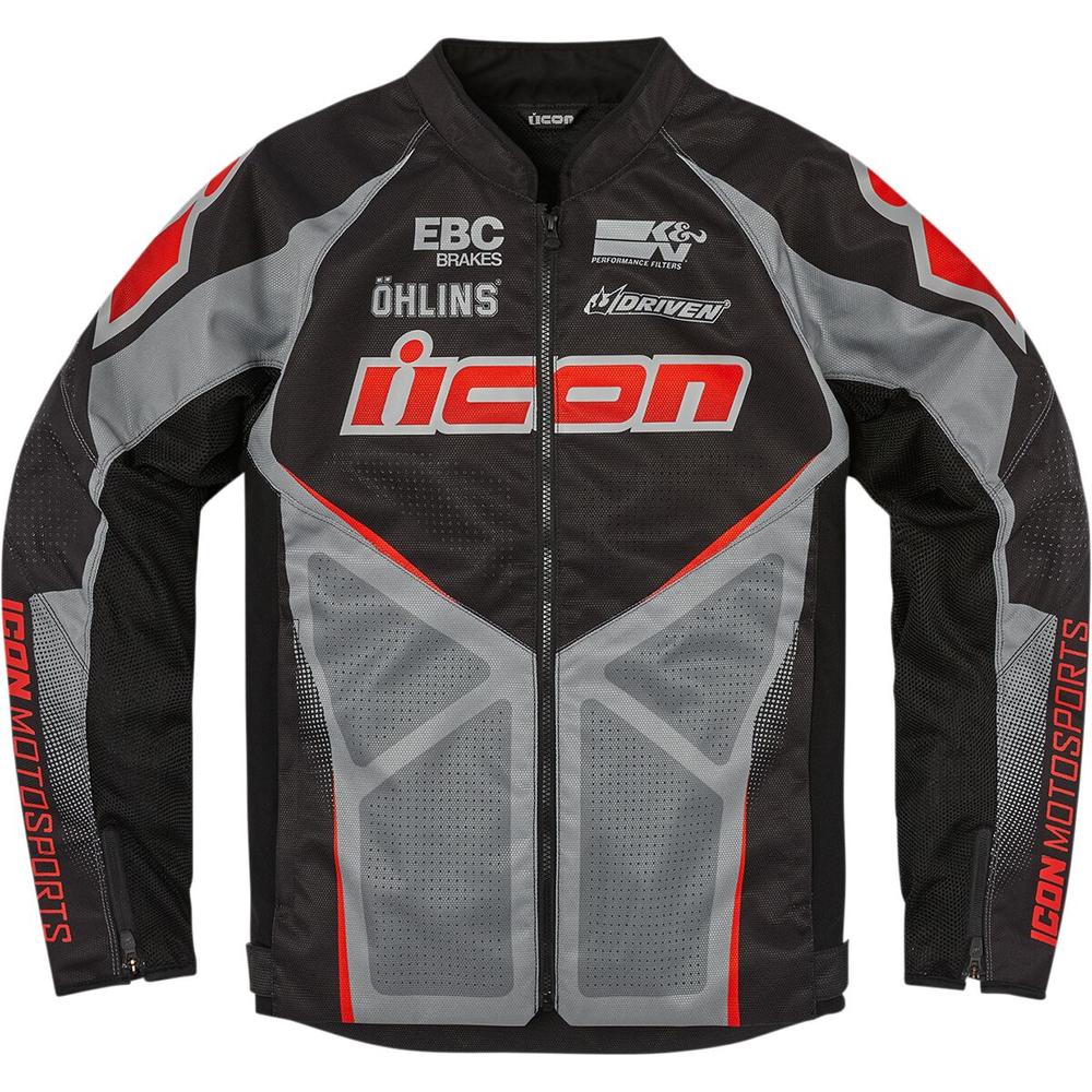 Icon Hooligan Ultrabolt Textile Jacket Black / Grey