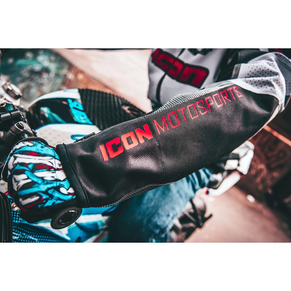 Icon Hooligan Ultrabolt Textile Jacket Red / Black / White