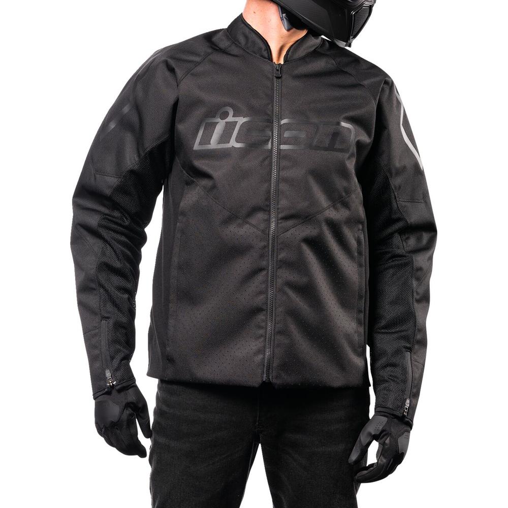 Icon Hooligan CE Textile Jacket Black  - FREE UK Delivery - Moto Central