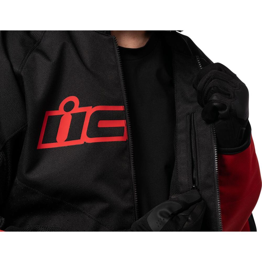 Icon Hooligan CE Textile Jacket Black / Red