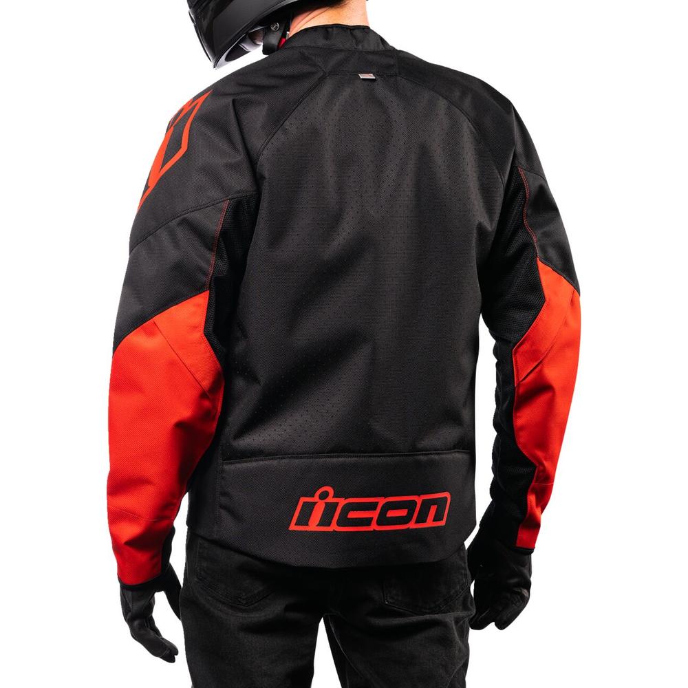 Icon Hooligan CE Textile Jacket Black / Red