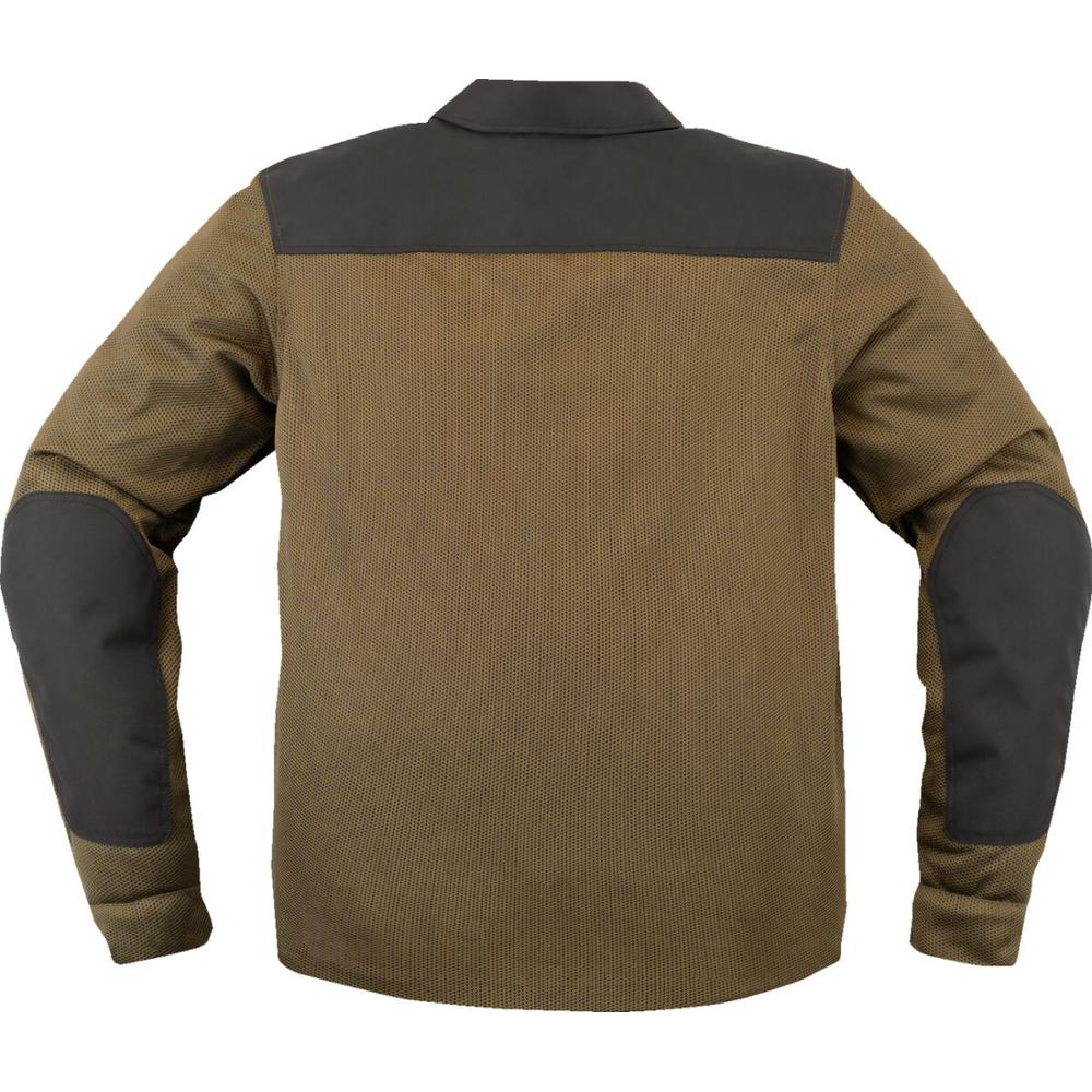 Icon Upstate Mesh CE Textile Jacket Brown / Green - FREE UK Shipping, FREE 365 Day Returns | Moto Central