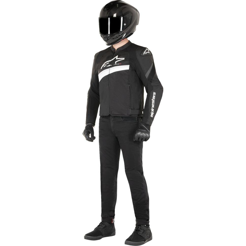 Alpinestars T-GP Plus R V4 Air Textile Jacket Black / White - FREE UK Shipping, FREE 365 Day Returns | Moto Central