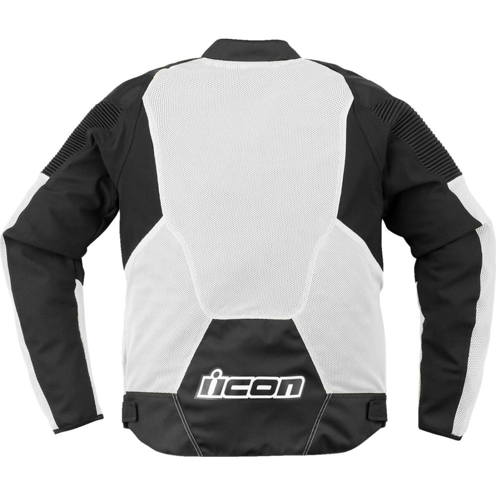 Icon Overlord 3 Mesh Textile Jacket Black / White - FREE UK Shipping, FREE 365 Day Returns | Moto Central